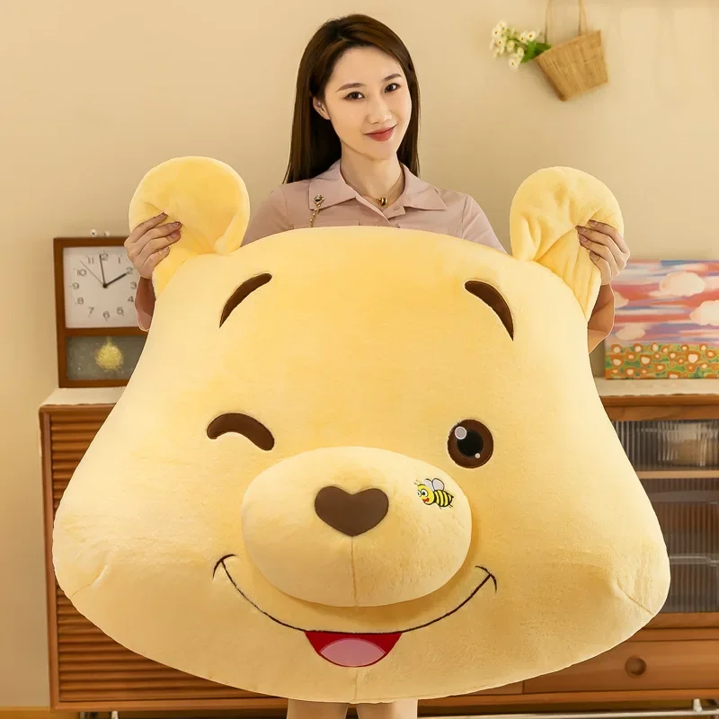 Disney-Oreiller Anime pour Fille, Super Grande Taille, Winnie l'Ourson, Beurre d'Ours en Peluche, Coussin de Voiture, Oreiller de Sommeil, Jouets pour Cadeau d'Anniversaire, 110cm