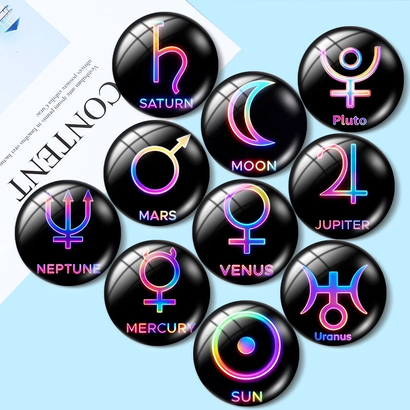 Solar System Planets  12/18/20/25mm glass cabochon  bracelet pendant rings for jewelry demo earrings back Making findings