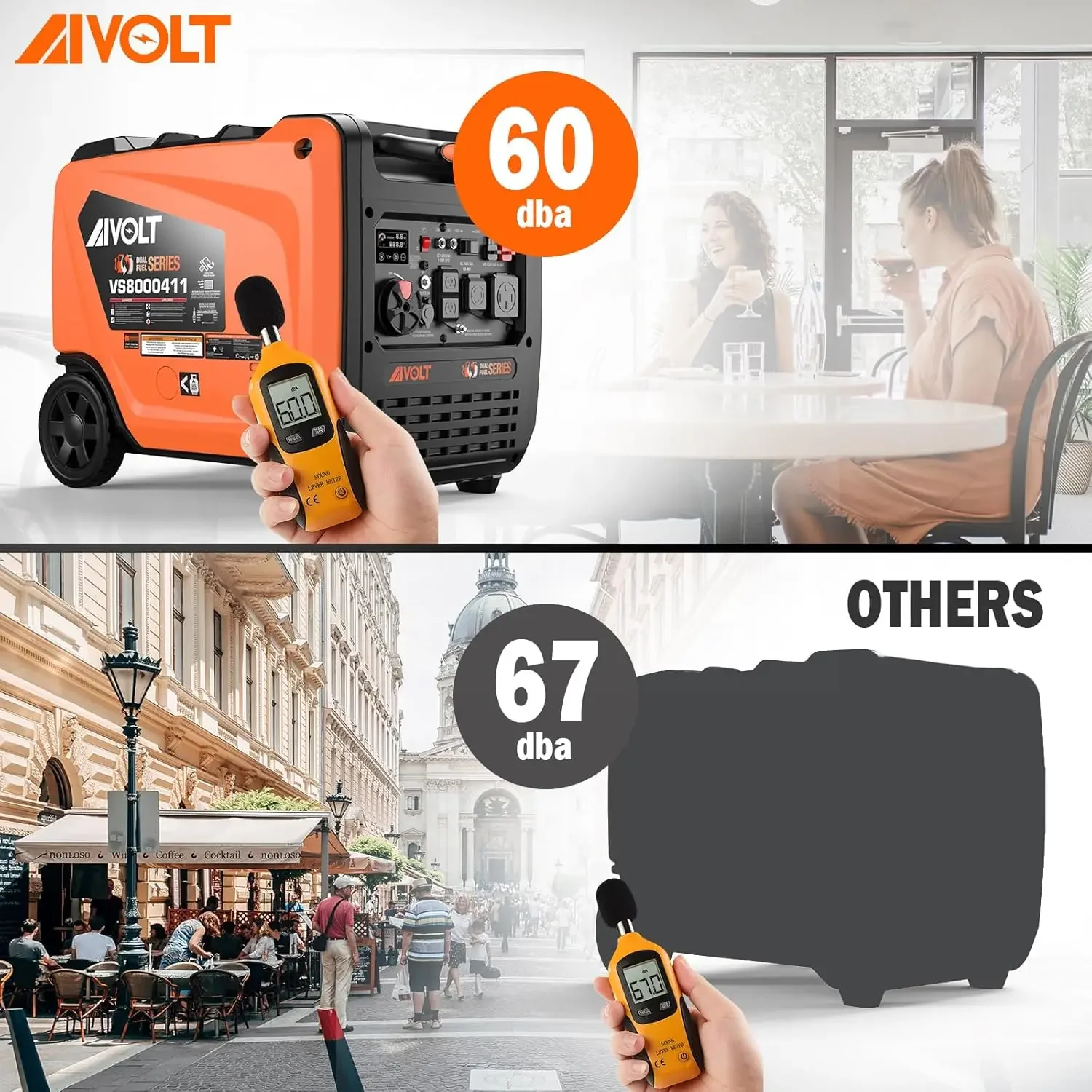

XMSJ.Dual Fuel Inverter Generator 8000 Wattages 50 Amp Gas Propane Powered Super Quiet Portable Inverter Generator, 50 State App