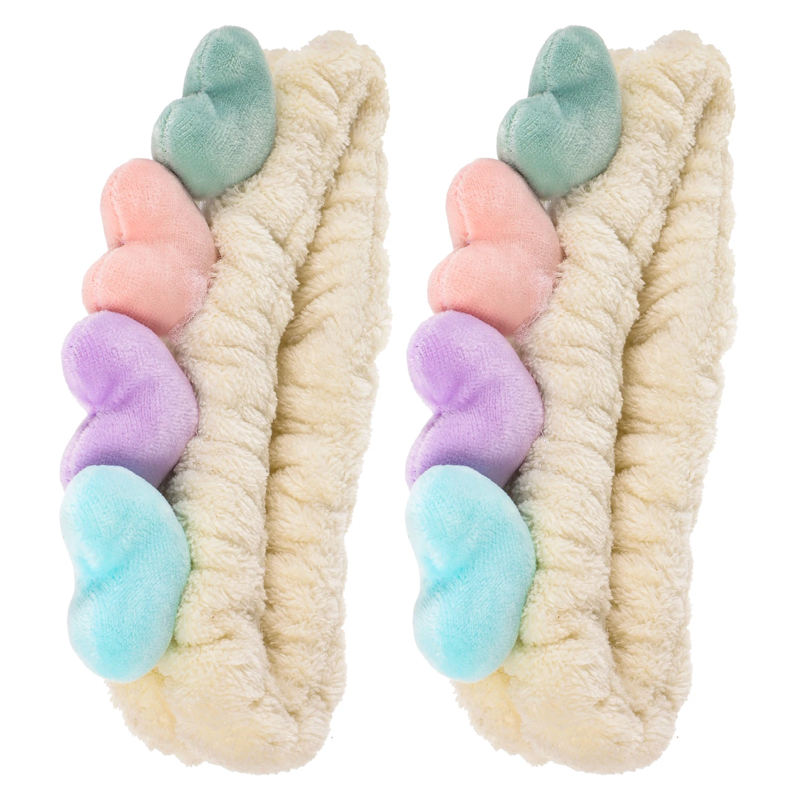 

2Pcs Heart Skincare Headbands Skincare Anti Perfect for Makeup Spa Face Wash Headband Washing Face Women Accessories