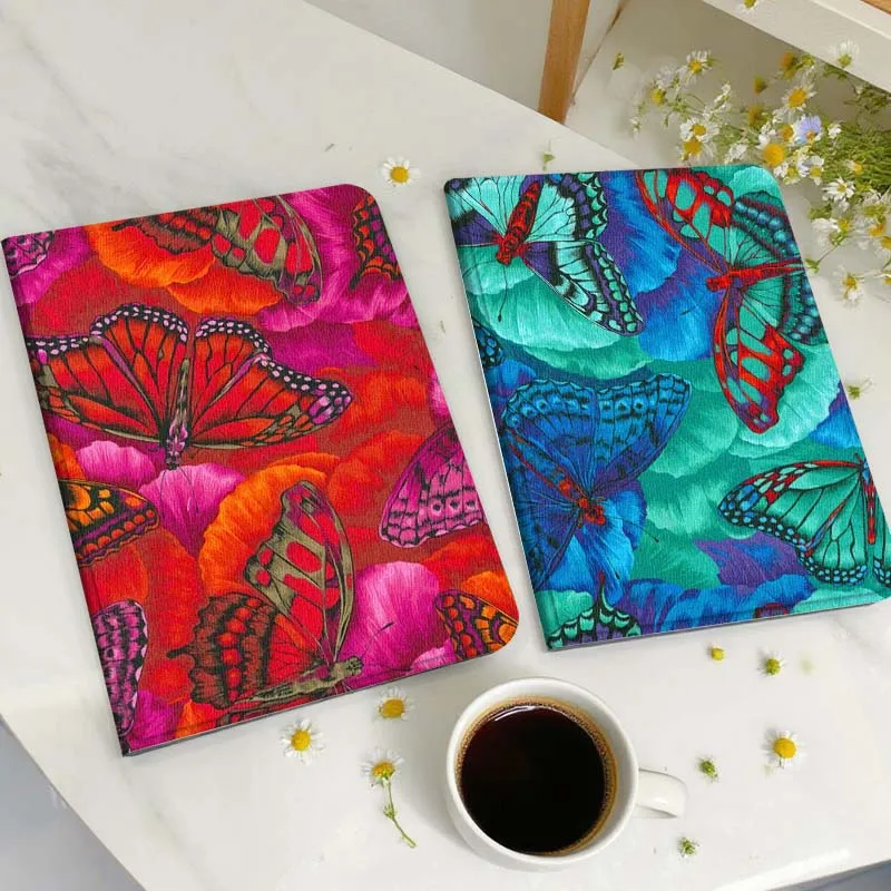 

Colorful Butterfly Flower Tablet Case For Huawei Honor MatePad MediaPad Air 5 6 7 11 V6 V7 V8 V9 X9 X8 T10 T10s C5e T5 Gift