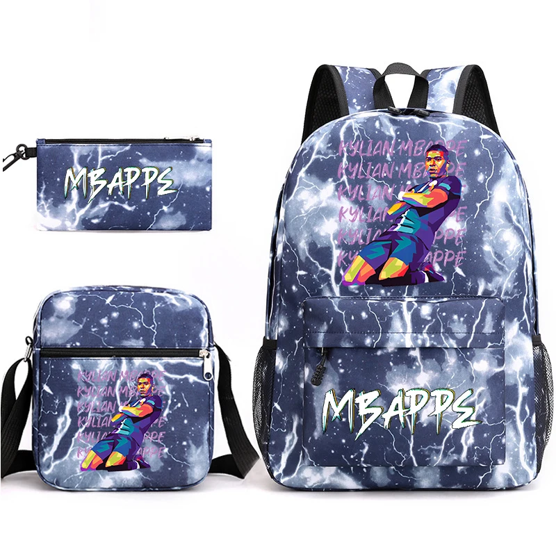 Print Student Backpack Set, saco de escola infantil, bolsa de ombro, estojo, 3 pcs