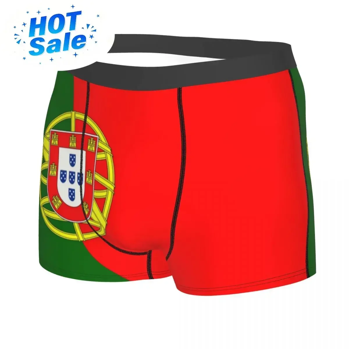Custom Male Fashion Flag Of Portugal Underwear Portuguesa Patriotic Boxer Briefs Soft Shorts Panties Underpants