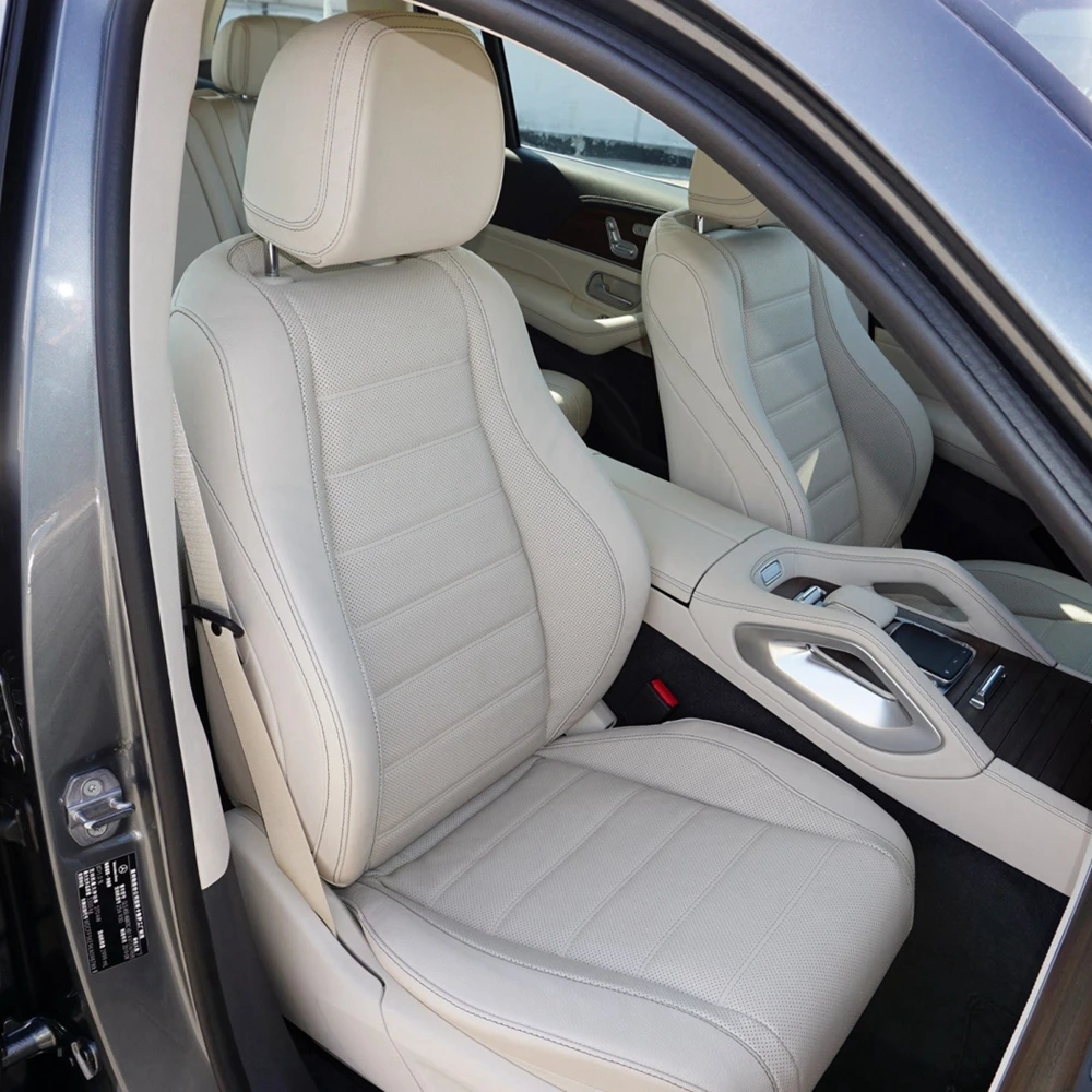 For Mercedes Benz GLS X167 2020 2021 2022 2023 7 Seats PU Leather Custom Car Seat Covers Set Interior Protector Accessories
