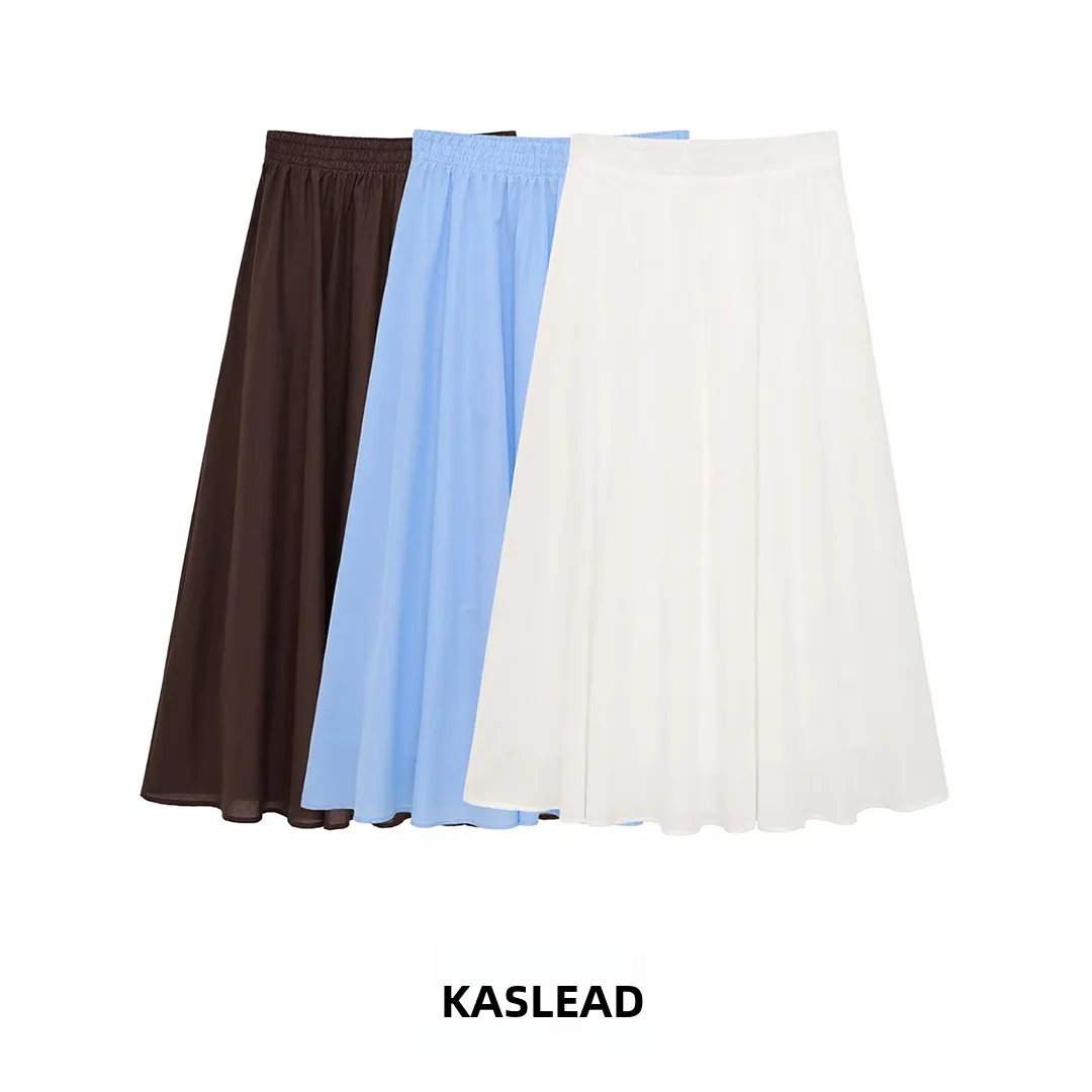 Fashionable Decorative Layered  Skirt Women's High Waist A-Line Skirt Polyester Fiber 2026 Autumn Collection