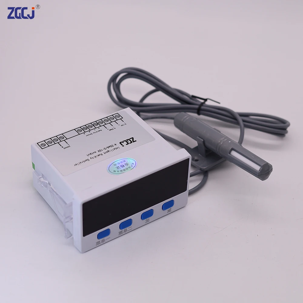 Digital display moisture meter range 0-99.9%RH air humidity controller with 4-20mA and 0-10V output with humidity sensor