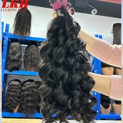 Cabello rizado birmano virgen crudo indio suelto, Onda de cuerpo profundo sin trama, Cheveux 100%, extensiones de cabello humano trenzado Humain