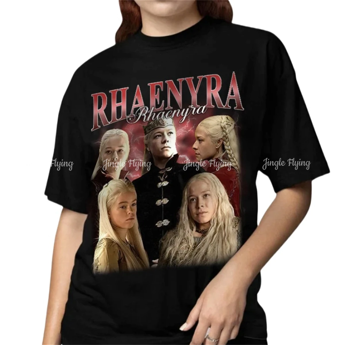 Retro Rhaenyra Targaryen Tshirt Personalized Gift For Woman And Man Premium Unisex T-shirt