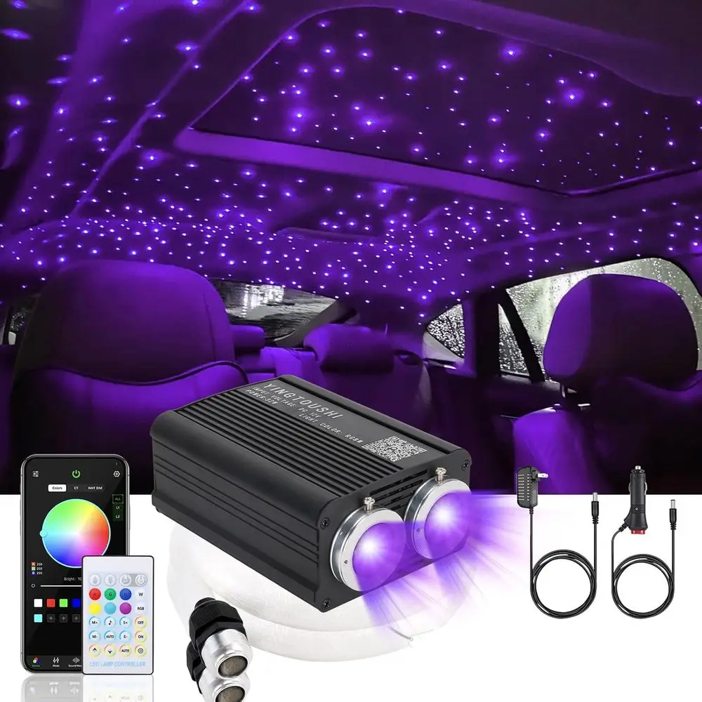 

Twinkle liner Star Light Kit, 1000Pcs*0.03in*9.8t Ceiling iber Optic Lights APP/Remote Control Star Eect Music e RGBW Sound ted