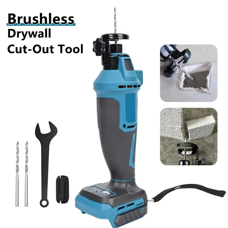 

【Best-selling】Cordless Drywall Cut-Out Tool Brushless 3 Gears Rotary Saw Efficient Cutting Wood Sheetrock Power Tools For 18V B