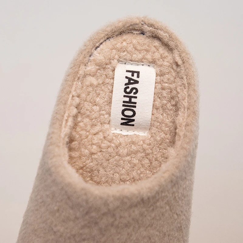 الأطفال فروي النعال 1-16 سنة الكاكي مبطن بنين بنات أحذية قطنية رمادي غامق شقة عدم الانزلاق الاطفال الطفل نعال من القطن