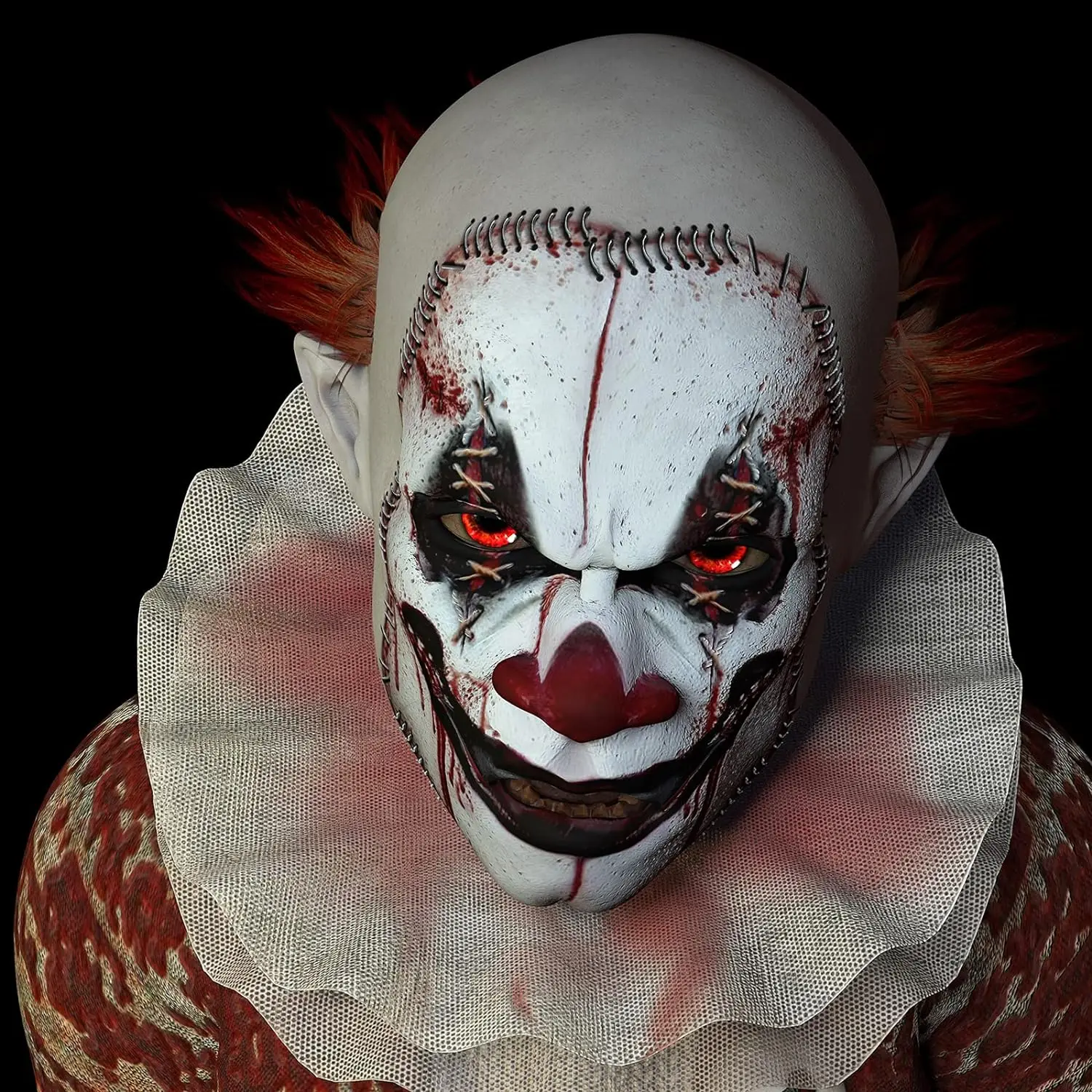 4-delig Latex Kaal Caps Hoofd Halloween Schedel Pruik Cap Dikke Kaal Cosplay Hoed Kostuum voor Kinderen Volwassenen