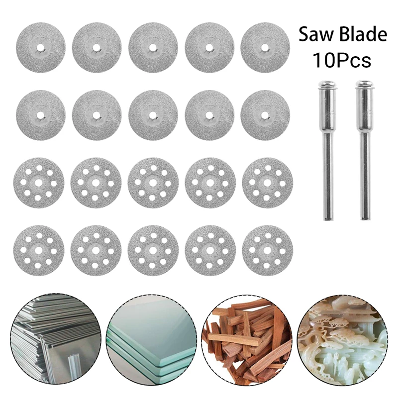 10PC Dremel Tool 22mm Cutting Disc for Rotory Accessories Diamond Grinding Wheel Rotary Circular Saw Blade Abrasive Diamond Disc