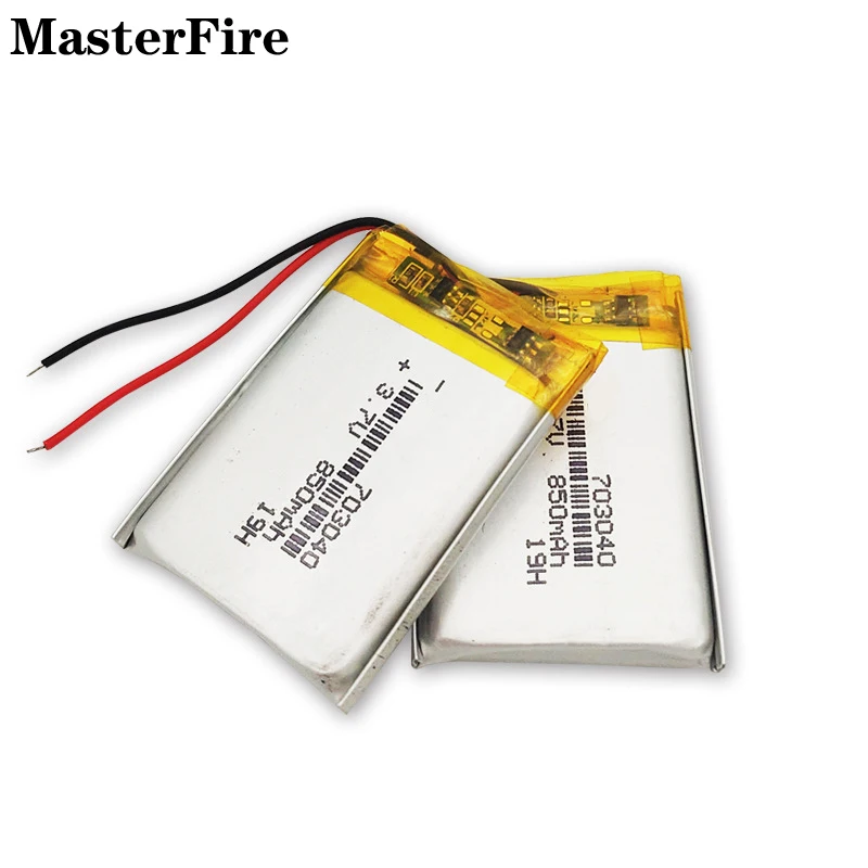 3.7V 850mah Rechargeable Lithium Polymer Battery 703040 for Electronic Toy Game Player Scanner E-book Camera Tablet Batteries