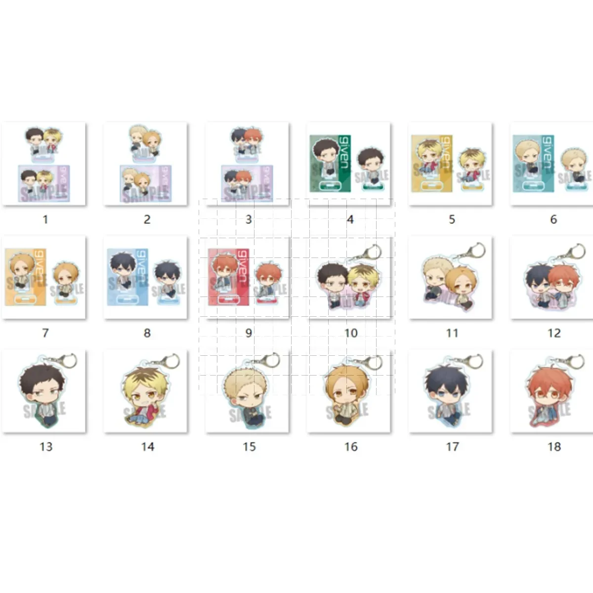 Game Ritsuka Nakayama Haruki Akihiko Mafuyu Uenoyama Acrylic Stand Figure Doll Anime Keychain Cosplay Toy for Gift