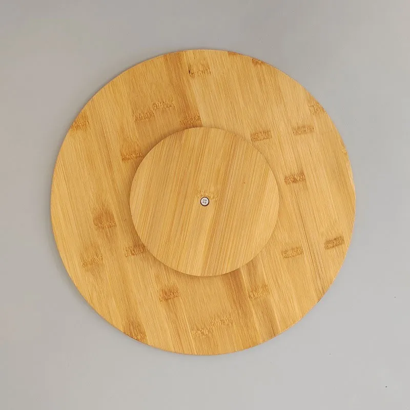 

ABFU-Bamboo Rotating Tray 360°-Kitchen Spice Organizer In Modern Minimalist Design Style