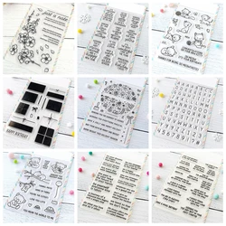 Iconic Ornament Stamps Kissie Letters Numbers Rubber Clear Stamps For DIY Scrapbooking Album Card Making Decoration Paper Craft