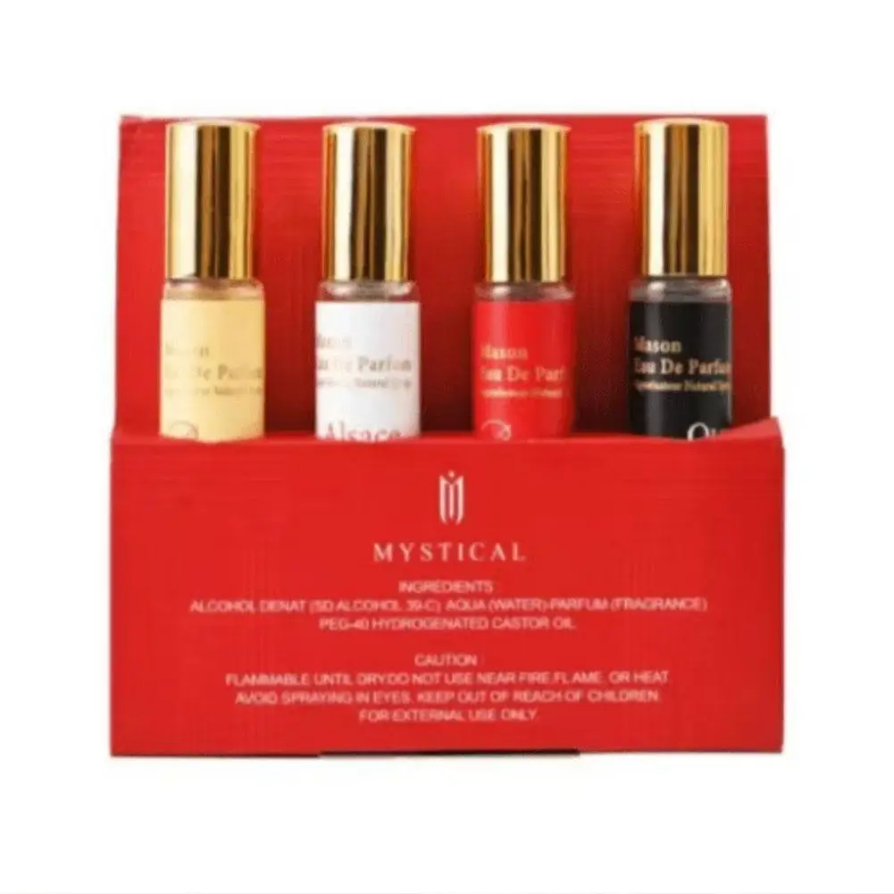 4 ชิ้น 20 มิลลิลิตรกลิ่นหอมยาวนานน้ําหอมหรูหราชุดเดิมสําหรับความงามของผู้หญิง