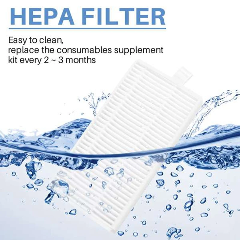 ملحقات مكنسة كهربائية روبوت ، قطع غيار لسيارة Cecotec Conga من من من من من فضلك ، مرشحات هيبا ، 5 من