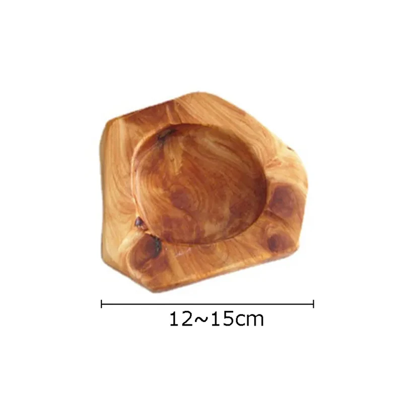 Natural Irregular wood Unique Ash Tray For Home Office Living room Creative Wooden Ashtray Smoking accessories Table Decoration