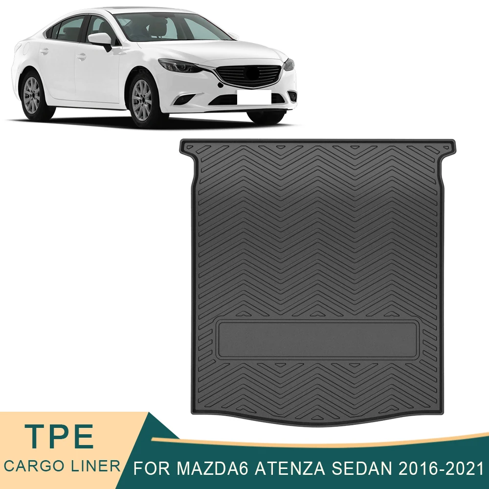 For Mazda 6 Atenza GL Sedan 2016-2023 Car Cargo Liner All-Weather TPE Non-slip Trunk Mats Waterproof Tray Trunk Carpet Accessory