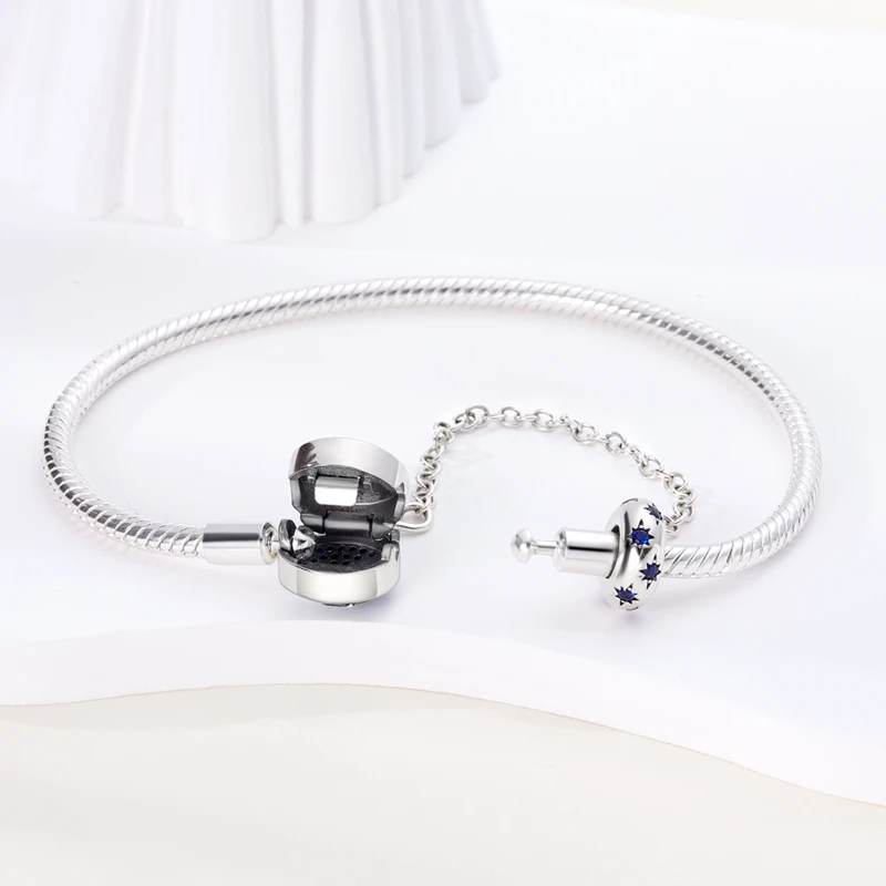 Original Armbänder 925 Silber 17-20 CM Herz Sicherheit 3mm Kette Schlange Knochen Armband Fit DIY Charms perle Geburtstag Schmuck Geschenke – Detail 24