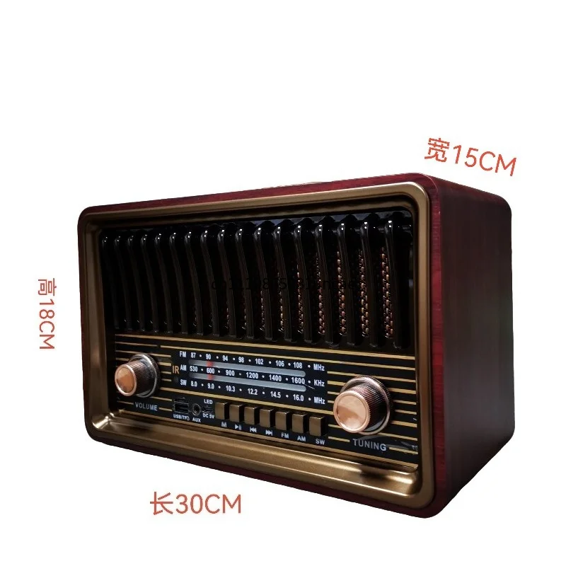 Retro Desktop Radio FM MW SW with Remote Control Bluetooth TF Card Portable Home Audio