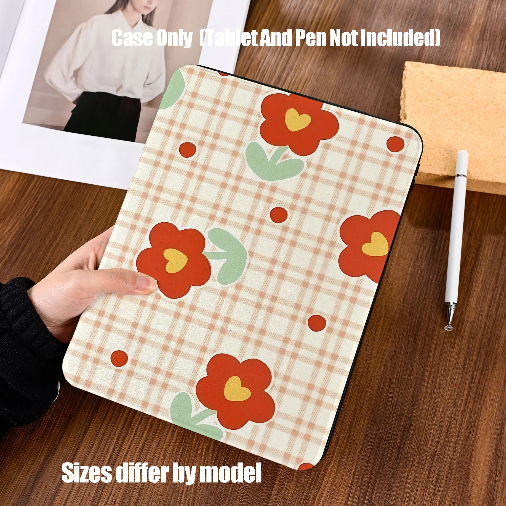 Shockproof TPU Tablet Protective Case with Pencil Holder Auto Sleep Wake for Apple /Samsung/Xiaomi/Redmi/Huawei/Honor