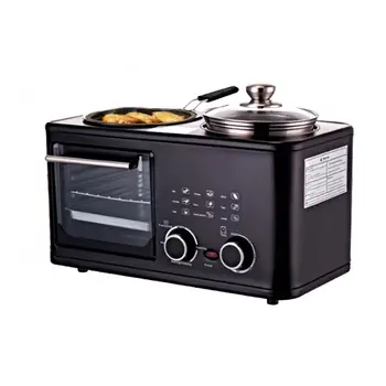 600W multifunkční přístroj na snídaně, toustovač, trouba, varná stanice 4 v 1, sporák s troubou a pánví 12 nejlepší prodej 4v1 snídaňový stroj - №1