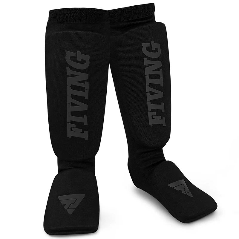 FIVING new cotton boxing shin guards MMA instep ankle shin guards TKD Taekwondo mat Muay Thai training shin guards