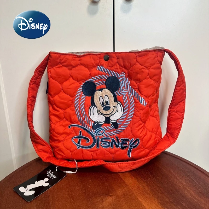 ديزني ميكي حقيبة يد نسائية جديدة كارتون موضة حقيبة كتف نسائية ماركة فاخرة أصلية حقيبة كتف كاجوال عبر الجسم