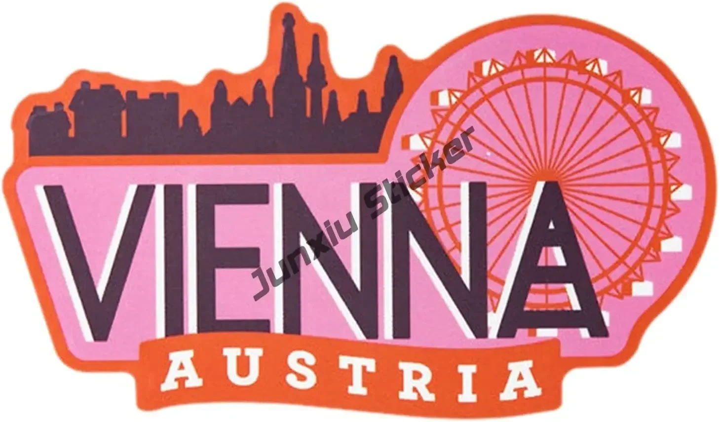 Kreativer österreichischer Flaggen-Autoaufkleber, Wiener Österreich, gestanzter PVC-Aufkleber, Österreich, ein Büro, Zuhause, Schule, Tuning, LKW, Autozubehör