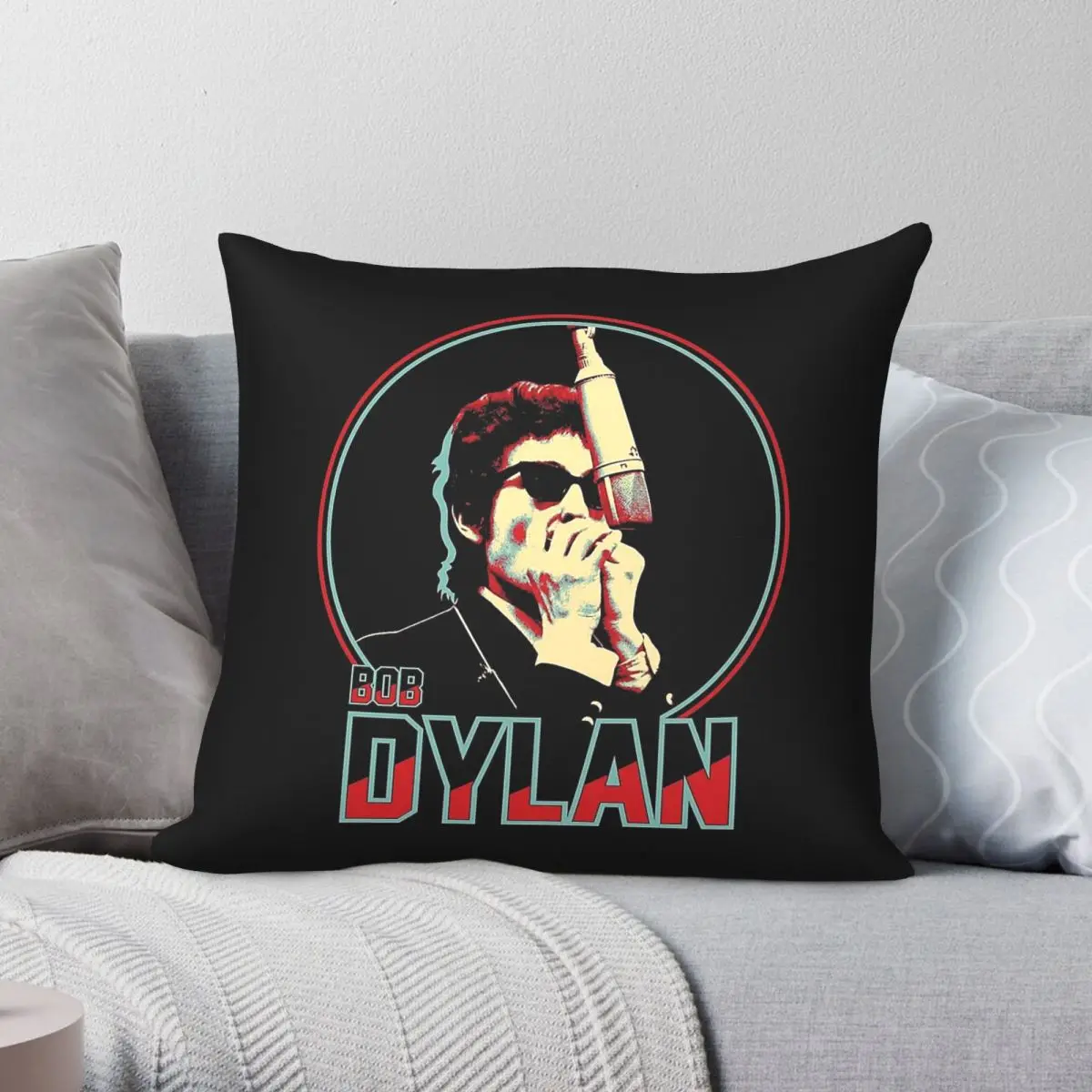 Bob Dylan Counterculture Square Pillowcase Polyester Linen Velvet Printed Zip Decor Throw Pillow Case Home Cushion Cover