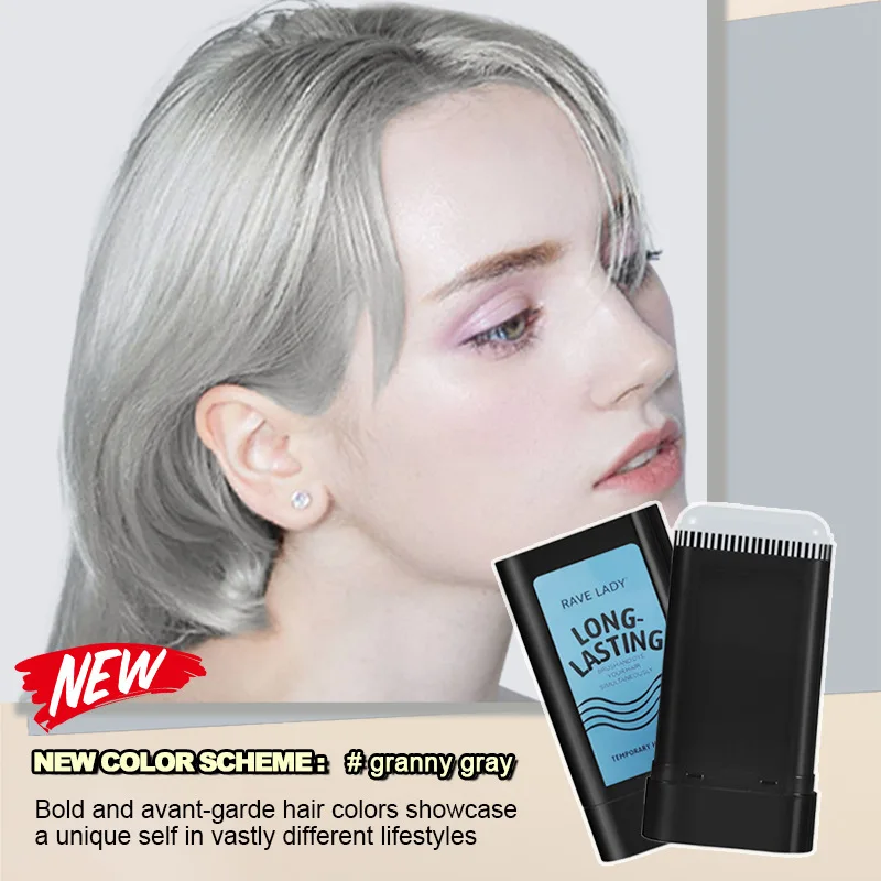 New Waterproof Comb Hair Dye Black Color Sweat-proof Hair Colouring Cream Easy to Use Hair Dye Comb Stick for Gray Hair Coverage