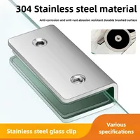 1 Uds. Abrazaderas de acero inoxidable 304 Clips soportes de soporte 5-12 Mm abrazadera de vidrio Hardware soporte de vidrio Clips de gabinete