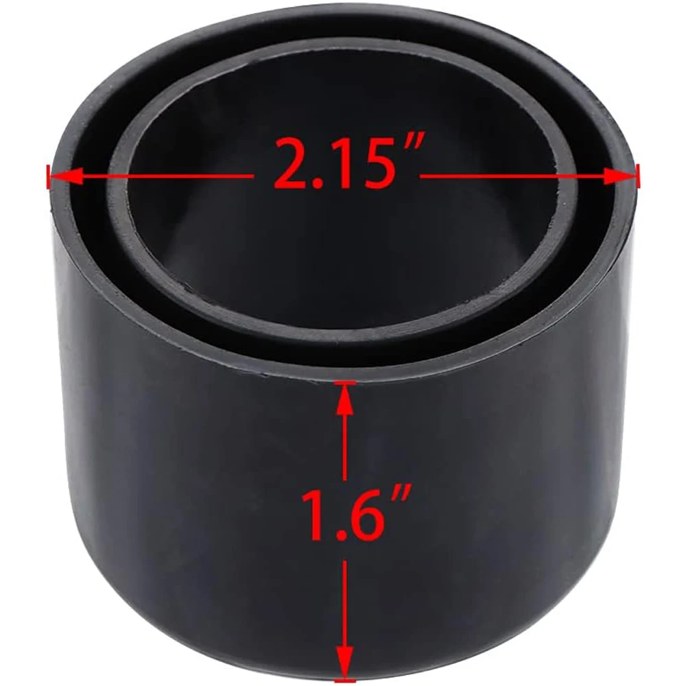 8 Pcs Black Rubber Fishing Rod Holder Tube Insert Protector, Fit 2