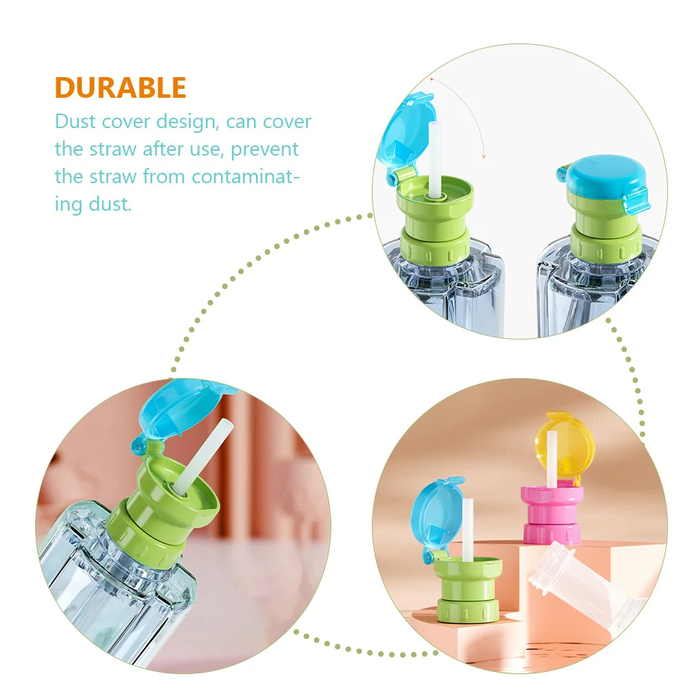

2 шт., крышка для детской бутылочки, соломенная крышка, съемные крышки, адаптивные размеры, легко чистящиеся, портативные чехлы для напитков