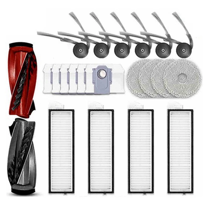 

Y26A New For Roborock Qrevo Curve/P20 Pro Robot Vacuum Cleaner Main Side Brush Hepa Filter Mop Pads Dust Bags Replacement Parts