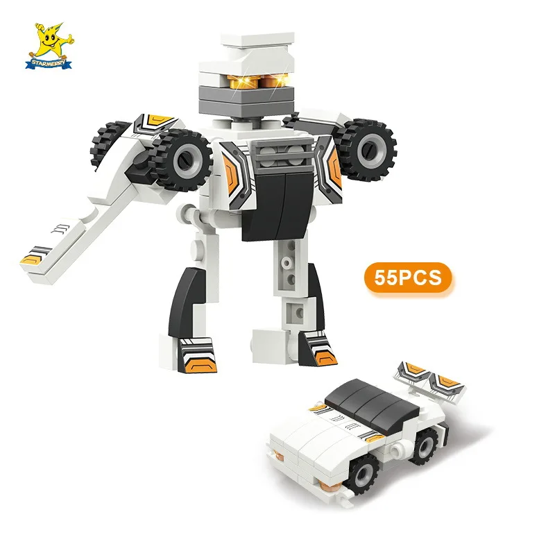 Transformable Robot Series Building Blocks - 2-in-1 Twist Egg Puzzle, Perfect for Kids' Creative Play