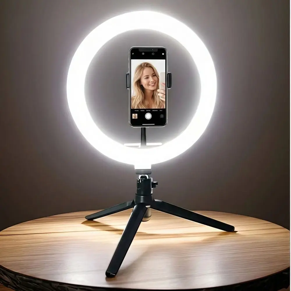 

26CM 10" LED Shooting Light Ring with Tripod Stand Dimmable Phone Fill Light Durable Portable Photography Lights For Selfies