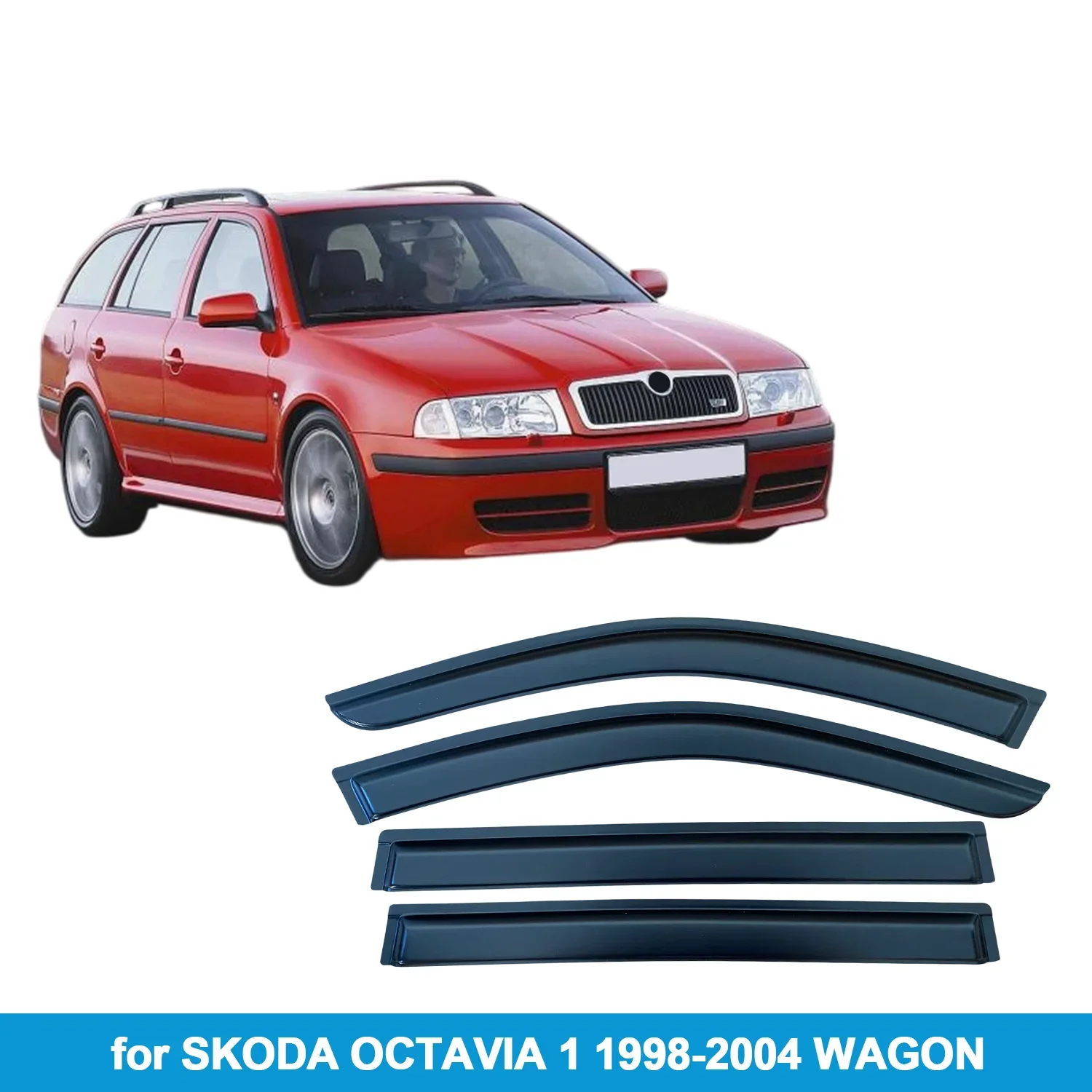 

Оконный козырек для SKODA OCTAVIA 1 1998-2004 WAGON, защита от дождя, боковой дефлектор, защита от атмосферных воздействий, лента для наружного крепления