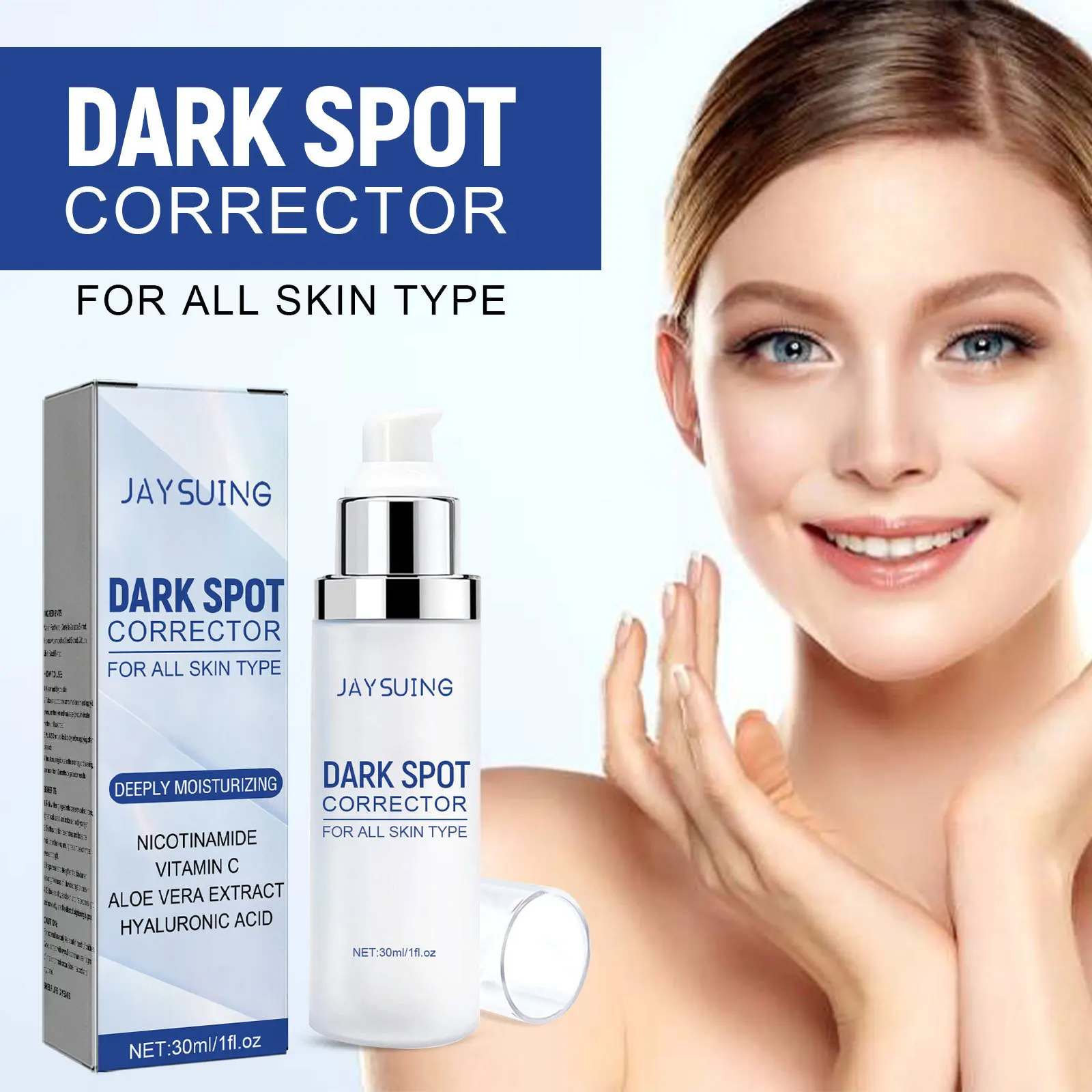 Dark Sp-ot Remover Serum for Face Anti Fr-eckle Lighten Mela-sma Fade Pigm-ent Mela-nin Correcting Moisturizing Skin Care