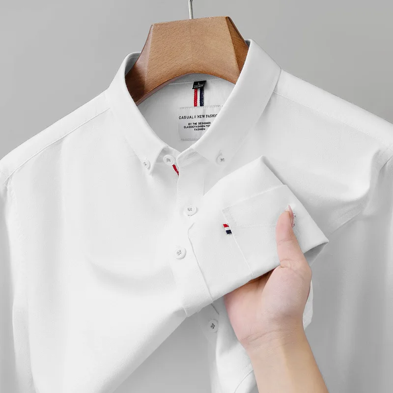 Men Long Sleeve Shirt Business Shirt
