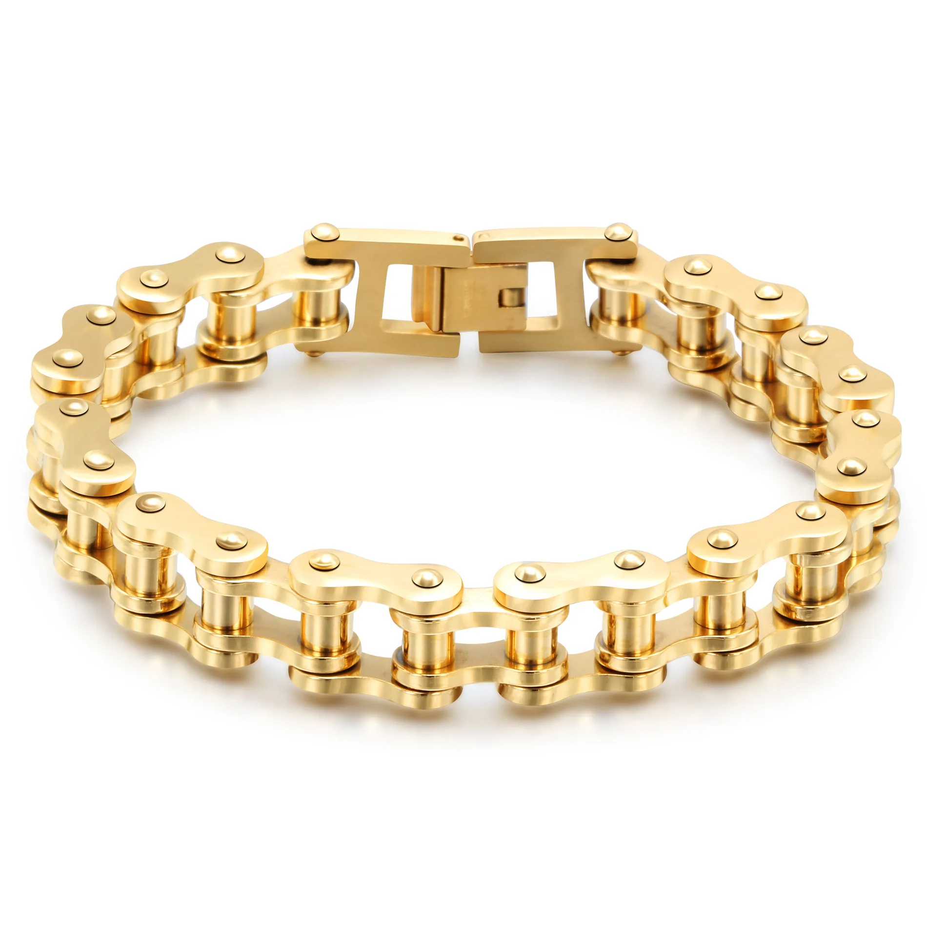 AliExpress VQYSKO Stainless Steel Biker Chain Bracelet Mens Bracelet Link Chain Motorcycle Bicycle Style Bracelets Fashion Punk Bangles Jewelry