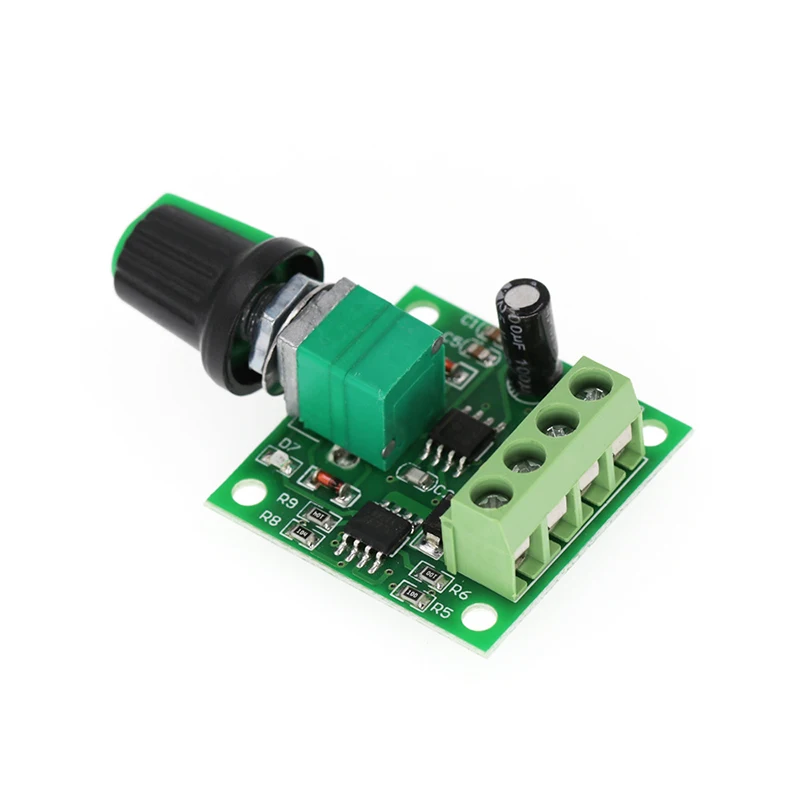 Mini 1803BK DC Motor Speed Regulator Controller Module 1.8V-15V interruttore regolatore regolabile per il controllo della luminosità della luce a LED