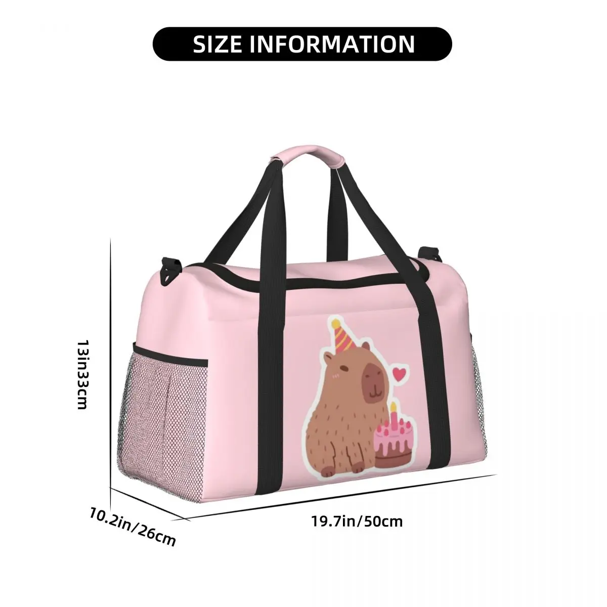 Capy-bara's Birthday Multifunctional Large-Capacity Travel Duffle Bag,Gym Bag for Sports, Vacations & Business Trips