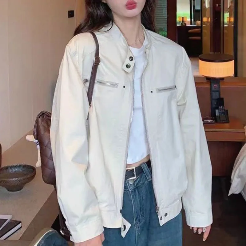 

Workwear New Short Jacket American Retro Jacket Spring Autumn Small Versatile Casual Women's Jacket Top