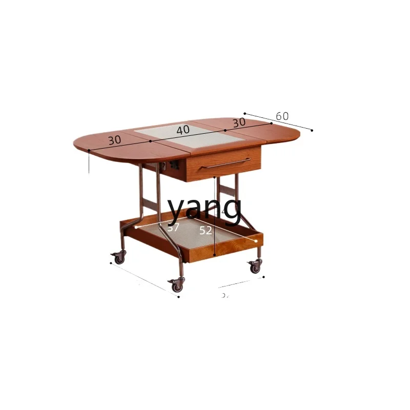 

L'm Movable Folding Coffee Table Living Room Cherrywood Sofa Side Table Trolley