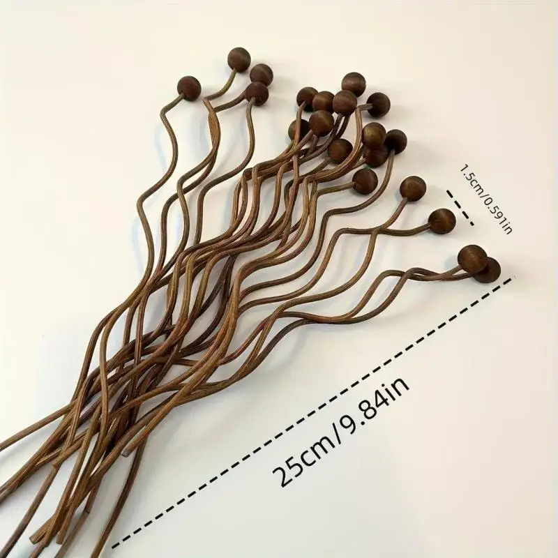 Picture 7: Wooden Bead Wave Shaped Rattan Reed Diffuser Sticks Replacement Refill Home Fragrance Aromatherapy Office Decor Gift