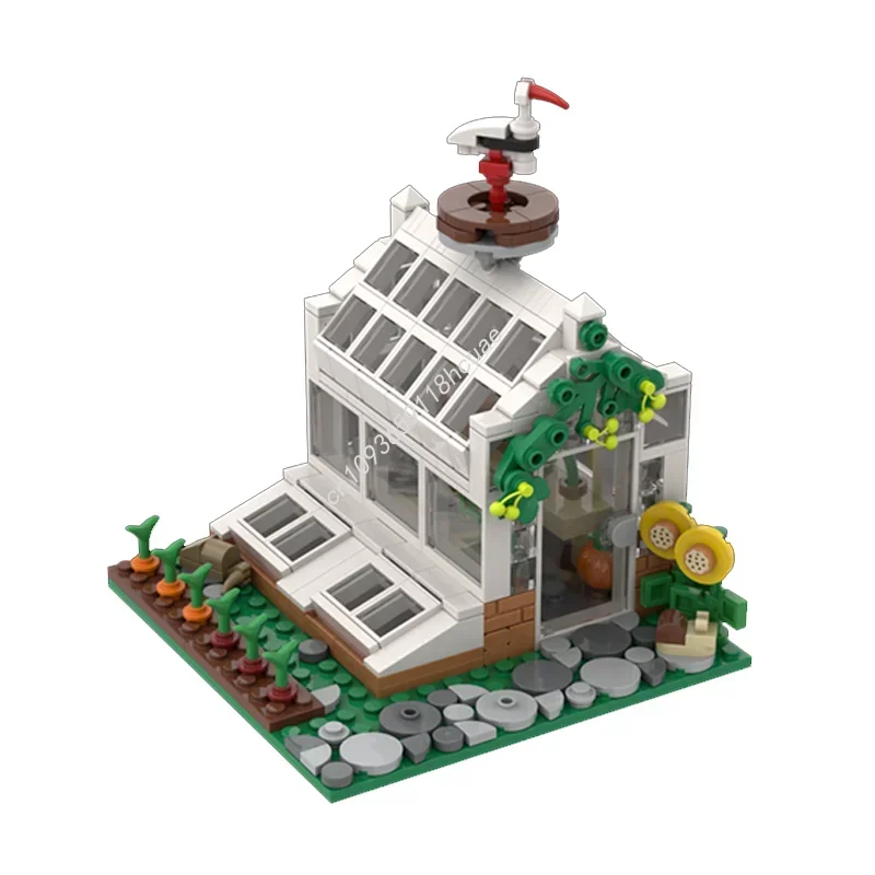 

403pcs MOC Victorian Greenhouse Cityed Model Building Blocks Toys Construction Assemble Festivals Gifts DIY Brick Birthday